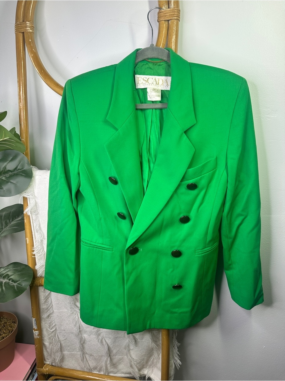 Vintage Escada Kelly Green Blazer sz 40